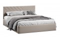 Кровать с ПМ «Кевия» 1400 Тип 1 (с подъемным механизмом и заглушиной) Велюр Confetti Smoke