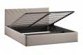 Кровать с ПМ «Кевия» 1400 Тип 1 (с подъемным механизмом и заглушиной) Велюр Confetti Smoke