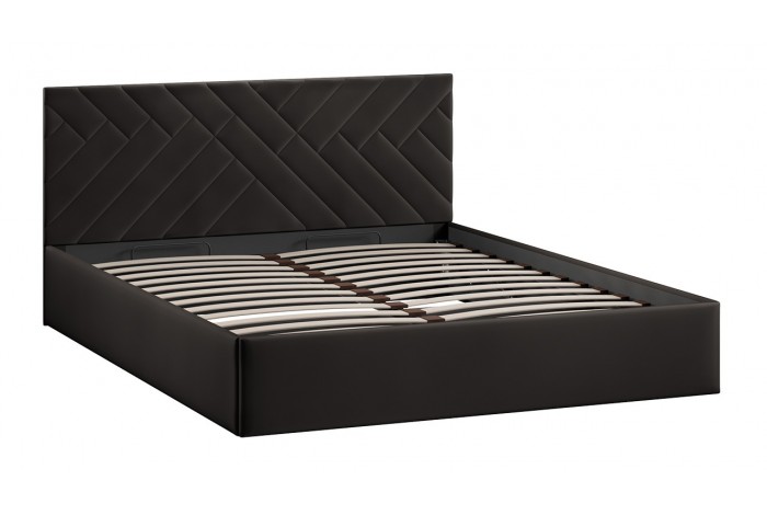 Кровать с ПМ «Кевия» 1400 Тип 1 (с подъемным механизмом и заглушиной) Велюр Confetti Stone