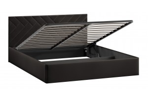 Кровать с ПМ Кевия 1400 Тип 1 (с подъемным механизмом и заглушиной) Велюр Confetti Stone