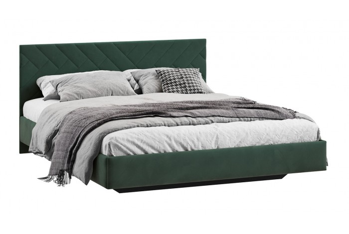 Кровать без ПМ «Кевия» 1800 Тип 1 (без подъемного механизма) Велюр Confetti Deep forest