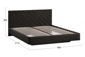 Кровать без ПМ Кевия 1800 Тип 1 (без подъемного механизма) Велюр Confetti Stone