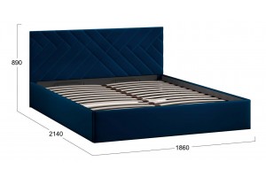 Кровать с ПМ Кевия 1800 Тип 1 (с подъемным механизмом и заглушиной) Велюр Confetti Blue