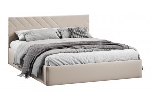 Кровать с ПМ Кевия 1800 Тип 1 (с подъемным механизмом и заглушиной) Велюр Confetti Cream
