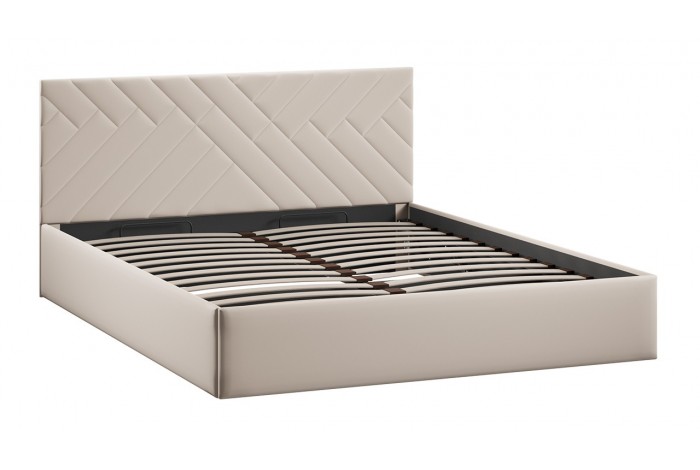 Кровать с ПМ «Кевия» 1800 Тип 1 (с подъемным механизмом и заглушиной) Велюр Confetti Cream