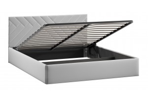 Кровать с ПМ Кевия 1800 Тип 1 (с подъемным механизмом и заглушиной) Велюр Confetti Silver