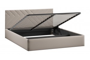 Кровать с ПМ Кевия 1800 Тип 1 (с подъемным механизмом и заглушиной) Велюр Confetti Smoke