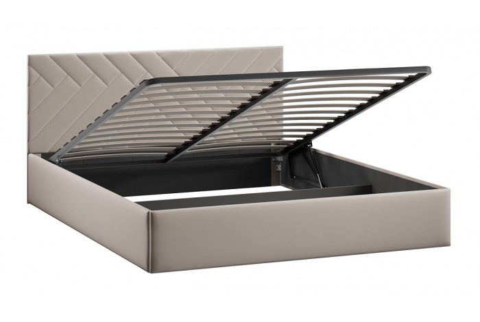 Кровать с ПМ «Кевия» 1800 Тип 1 (с подъемным механизмом и заглушиной) Велюр Confetti Smoke