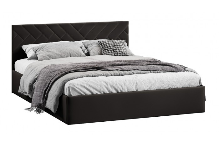 Кровать с ПМ «Кевия» 1800 Тип 1 (с подъемным механизмом и заглушиной) Велюр Confetti Stone