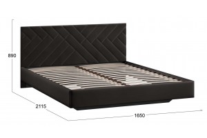 Кровать без ПМ Кевия 1600 Тип 1 (без подъемного механизма) Велюр Confetti Stone