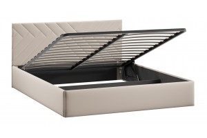 Кровать с ПМ Кевия 1600 Тип 1 (с подъемным механизмом) Велюр Confetti Cream