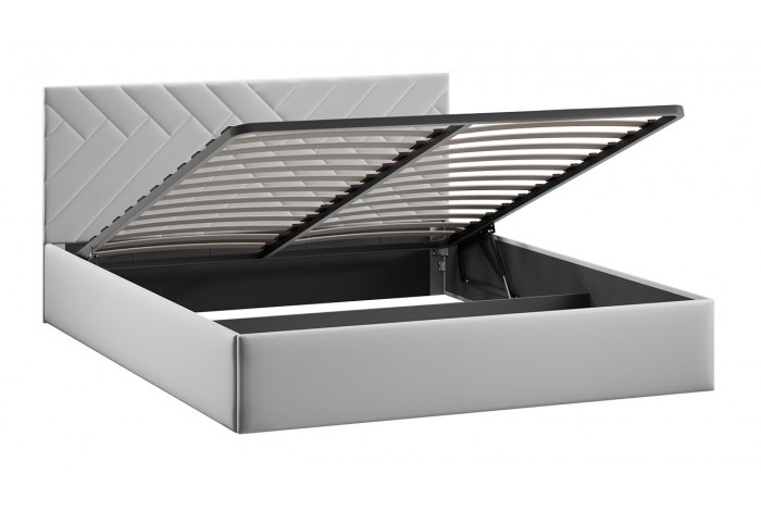 Кровать с ПМ «Кевия» 1600 Тип 1 (с подъемным механизмом) Велюр Confetti Silver