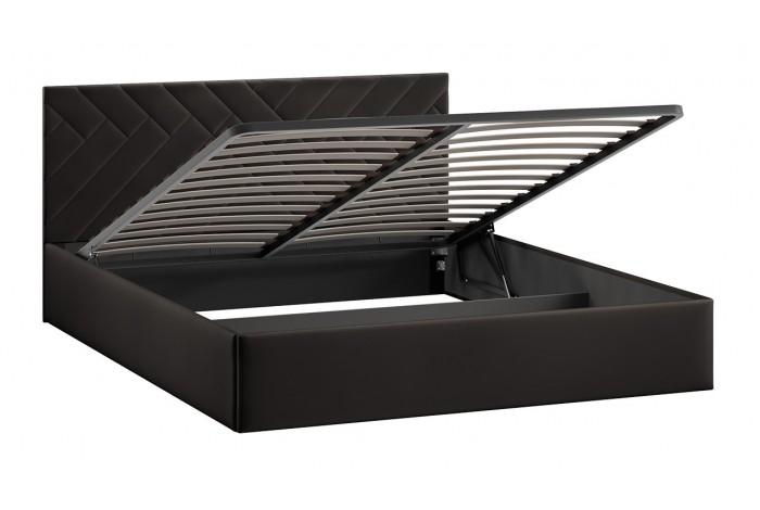 Кровать с ПМ «Кевия» 1600 Тип 1 (с подъемным механизмом) Велюр Confetti Stone