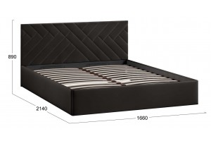 Кровать с ПМ Кевия 1600 Тип 1 (с подъемным механизмом) Велюр Confetti Stone