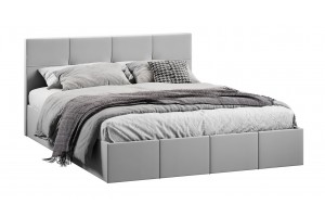 Кровать с ПМ Лора 1600 (с подъемным механизмом) Велюр Confetti Silver