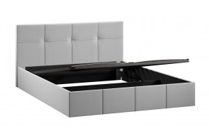 Кровать с ПМ Лора 1600 (с подъемным механизмом) Велюр Confetti Silver