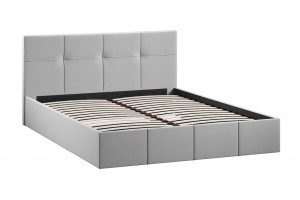 Кровать с ПМ Лора 1600 (с подъемным механизмом) Велюр Confetti Silver