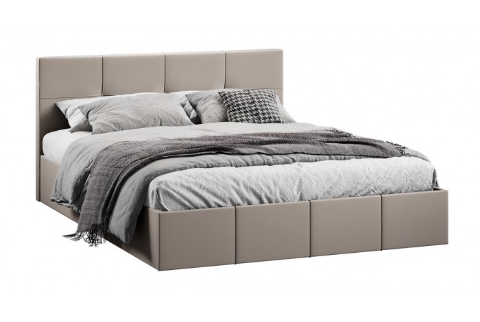 Кровать с ПМ «Лора» 1600 (с подъемным механизмом) Велюр Confetti Smoke