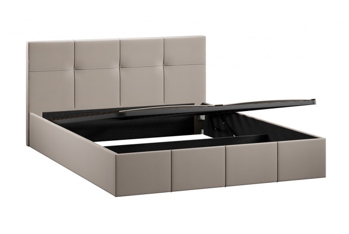 Кровать с ПМ «Лора» 1600 (с подъемным механизмом) Велюр Confetti Smoke