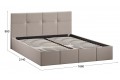 Кровать с ПМ «Лора» 1600 (с подъемным механизмом) Велюр Confetti Smoke