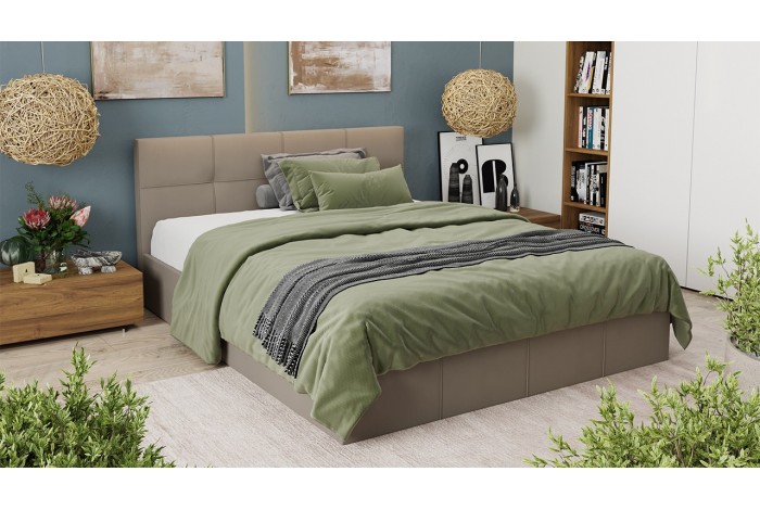 Кровать с ПМ «Лора» 1600 (с подъемным механизмом) Велюр Confetti Smoke