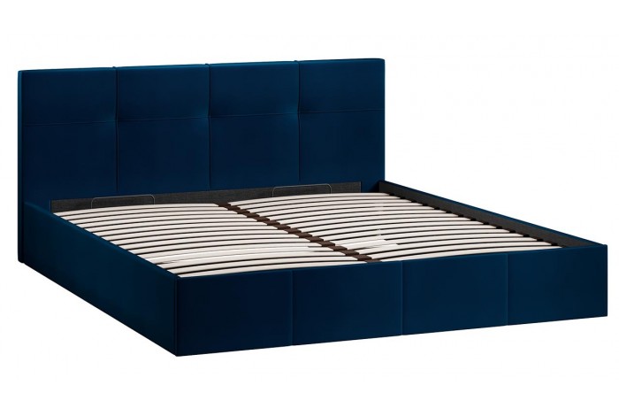 Кровать с ПМ «Лора» 1800 (с подъемным механизмом) Велюр Confetti Blue