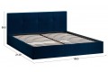Кровать с ПМ «Лора» 1800 (с подъемным механизмом) Велюр Confetti Blue