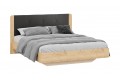 Кровать без ПМ «Торино» 1600 (без подъемного механизма) Дуб Крафт золотой, Велюр Confetti Stone