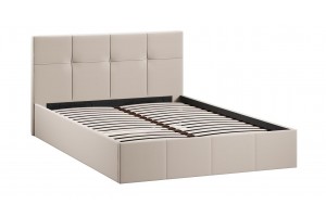 Кровать с ПМ Лора 1400 (с подъемным механизмом) Велюр Confetti Cream