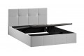 Кровать с ПМ «Лора» 1400 (с подъемным механизмом) Велюр Confetti Silver