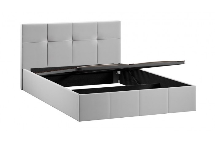 Кровать с ПМ «Лора» 1400 (с подъемным механизмом) Велюр Confetti Silver