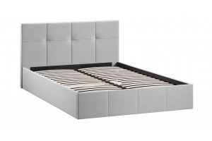 Кровать с ПМ Лора 1400 (с подъемным механизмом) Велюр Confetti Silver