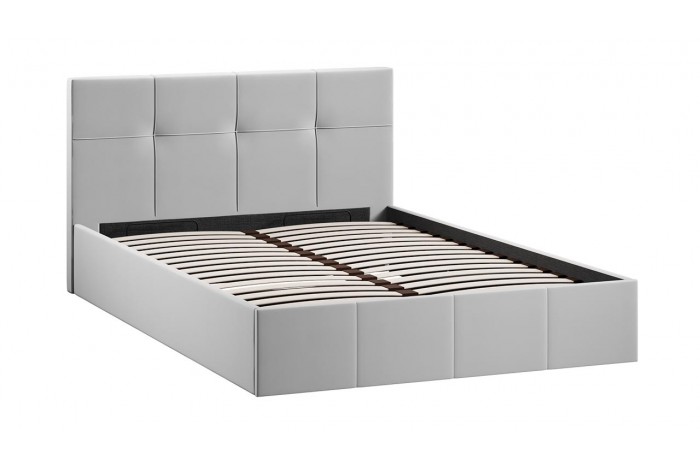 Кровать с ПМ «Лора» 1400 (с подъемным механизмом) Велюр Confetti Silver