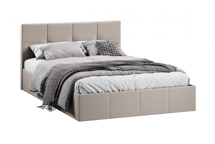 Кровать с ПМ «Лора» 1400 (с подъемным механизмом) Велюр Confetti Smoke