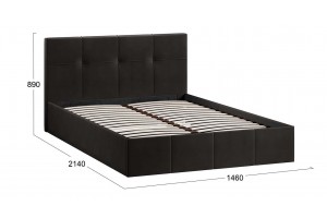 Кровать с ПМ Лора 1400 (с подъемным механизмом) Велюр Confetti Stone