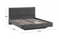 Кровать без ПМ «Пандора» 1600 Тип 1 (без подъемного механизма) Микрошенилл Relax Graphite