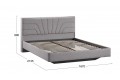 Кровать без ПМ «Пандора» 1600 Тип 1 (без подъемного механизма) Микрошенилл Relax Mocco