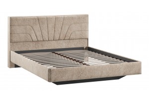 Кровать без ПМ Пандора 1600 Тип 1 без подъемного механизма Микровелюр Wellmart Dark Beige