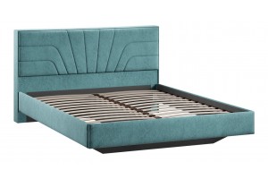 Кровать без ПМ Пандора 1600 Тип 1 без подъемного механизма Микровелюр Wellmart Indigo