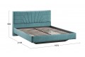 Кровать без ПМ «Пандора» 1600 Тип 1 (без подъемного механизма) Микровелюр Wellmart Indigo