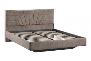 Кровать без ПМ Пандора 1600 Тип 1 без подъемного механизма Микровелюр Wellmart Latte