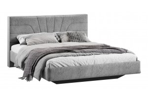 Кровать без ПМ Пандора 1600 Тип 1 без подъемного механизма Микровелюр Wellmart Silver