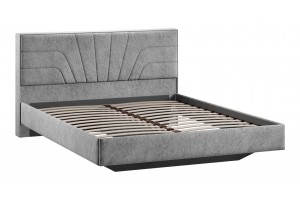 Кровать без ПМ Пандора 1600 Тип 1 без подъемного механизма Микровелюр Wellmart Silver