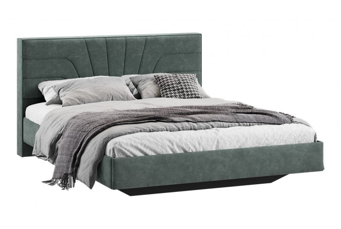 Кровать без ПМ «Пандора» 1600 Тип 1 (без подъемного механизма) Велюр Brut Forest 09