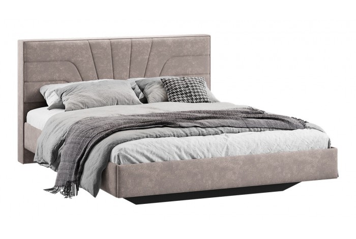 Кровать без ПМ «Пандора» 1600 Тип 1 (без подъемного механизма) Велюр Brut Mocco 06
