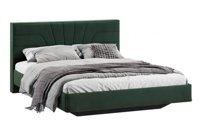 Кровать без ПМ «Пандора» 1600 Тип 1 (без подъемного механизма) Велюр Confetti Deep forest