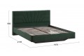 Кровать без ПМ «Пандора» 1600 Тип 1 (без подъемного механизма) Велюр Confetti Deep forest