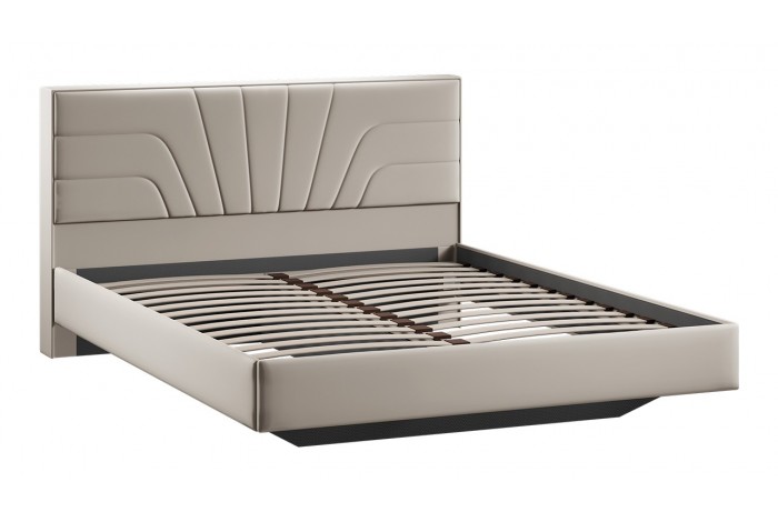 Кровать без ПМ «Пандора» 1600 Тип 1 (без подъемного механизма) Велюр Confetti Smoke
