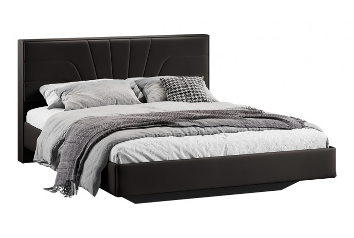 Кровать без ПМ «Пандора» 1600 Тип 1 (без подъемного механизма) Велюр Confetti Stone