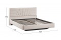 Кровать без ПМ «Пандора» 1600 Тип 1 (без подъемного механизма) Велюр Мокко светлый